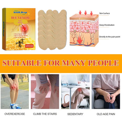 Bee Venom Herbal Pain Relief Patches - 20 Knee Pain Patches (Specially Designed for Knee Joints) | 100% Safe &amp; Natural Knee Pain Relief Products | Instant Relief | No Side Effects